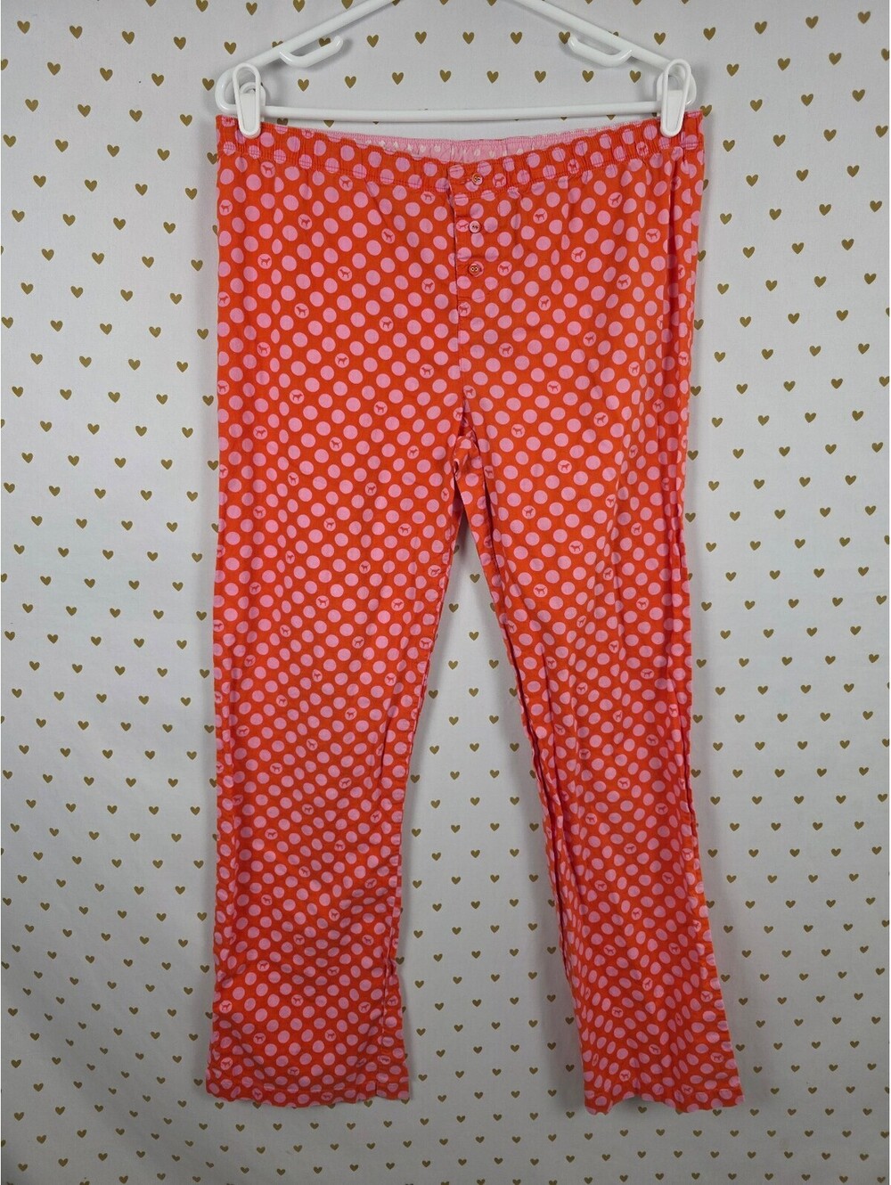Victorias Secret Pink Polka Dot Vintage Y2k Medium Sleep Pants Pajama PJ Bottoms